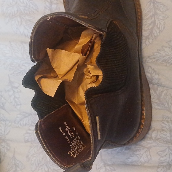 Frye Black/Dark Brown Leather Dressy/Heeled Boots Size 8M - Picture 15 of 15